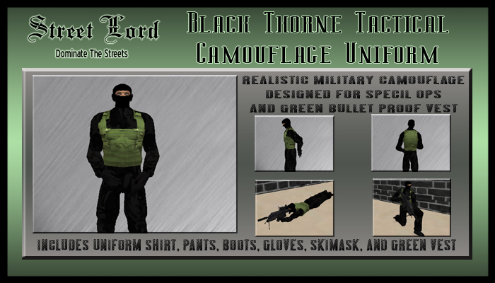 Black Thorne Camo Set