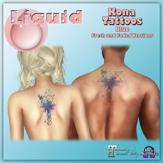 Liquid ~ Kona Tattoo ~ Blue (Add Me to Unpack)