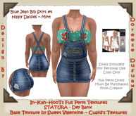 OVERALL BLUE JEAN BIB SKIRT #4 Mint (Dey Banx) BOX