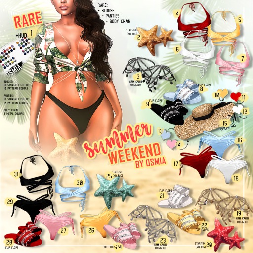 OSMIA - Summer.Weekend.Gacha - Belleza - FlipFlops - White