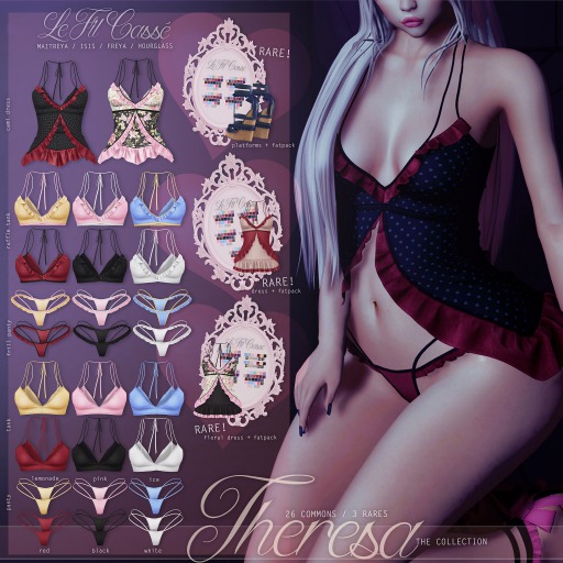{le fil casse} Theresa Collection Frill Panty Freya Red