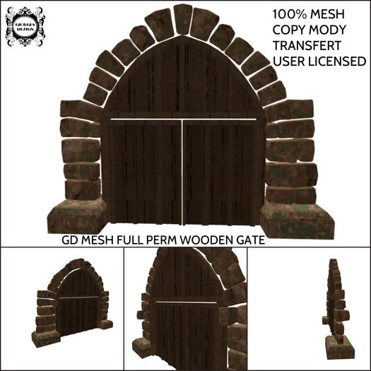 GD MESH FULL PERM WOODEN GATE