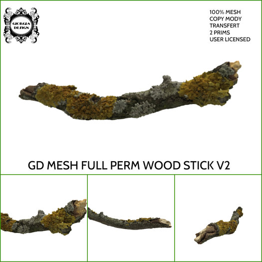 GD MESH FULL PERM WOOD STICK V2