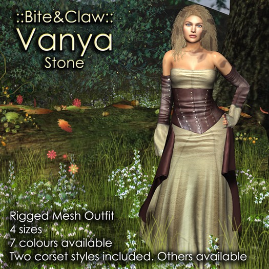 ::B&C:: Vanya Gown Set - Stone/Brown (Boxed)