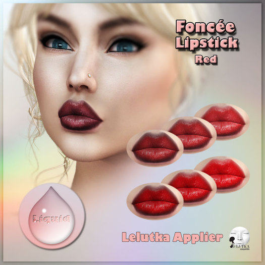 Liquid ~ Foncee Red ~ Lelutka Lipstick (Add Me to Unpack)