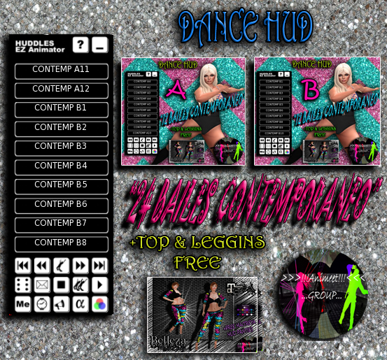 HUD DE 24 BAILES CONTEMPORANEOS (A,B)