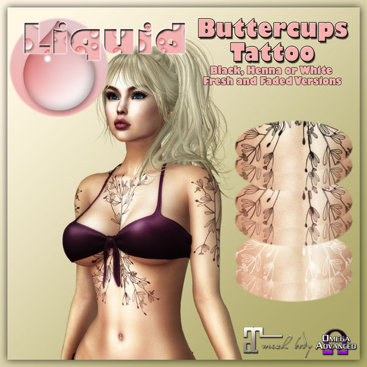 Liquid ~ Buttercups Tattoo ~ Fatpack (Add Me to Unpack)