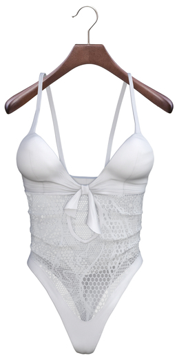 adorsy - Sylia Laced Bodysuit White - Maitreya