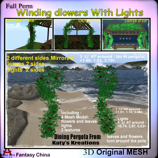 Full Perm Winding flowers With Lights