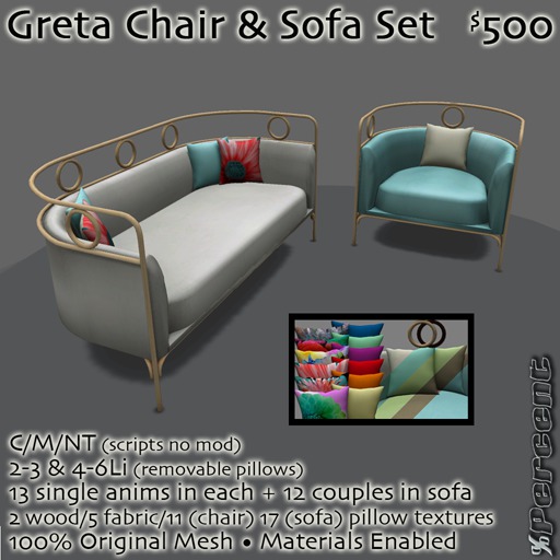 %Greta Chair & Sofa Set *MESH* Delivery Box