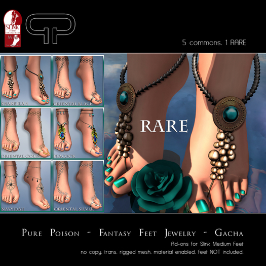 Pure Poison - Shakeelah Feet Jewelry - BOXED - RARE