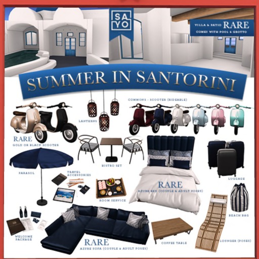 SAYO - Summer in Santorini - Scooter (White) - COMMON