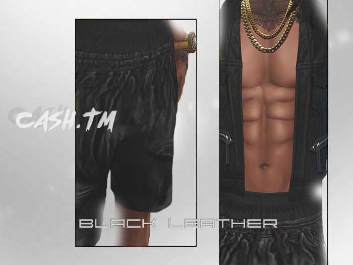 CashTM Leather Vest + Shorts