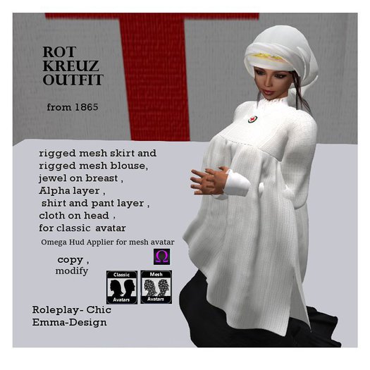 RP-Chic Rot Kreuz outfit 1865