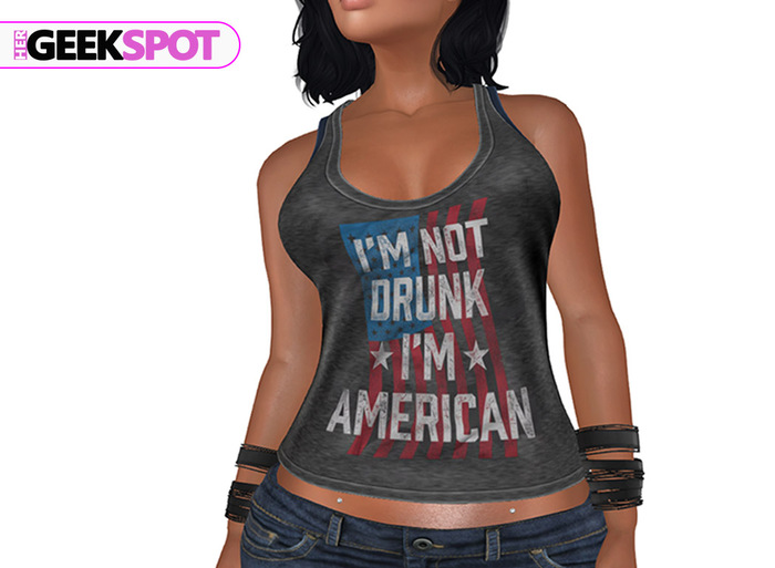 Her Geek Spot - Women's Tank Top - Drunk American