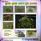 FC- Full Perm Mesh When Green meets Red Flowers 