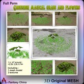 FC- Full Perm Mesh Greenish magical grass and flowers 