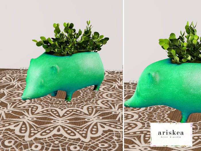 Ariskea[Emi] Hedgehog Planter [Turquoise][Wear to Unpack ]