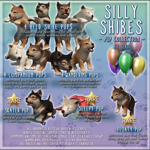 JIAN :: Silly Shibes - Wander Pup Sable (BOX 1.1)