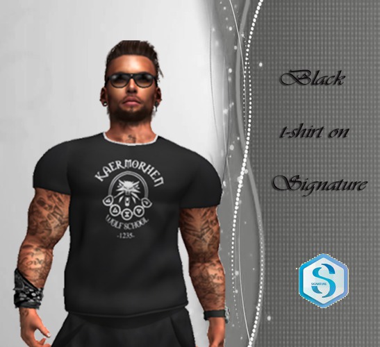 T-Shirt black- Signature