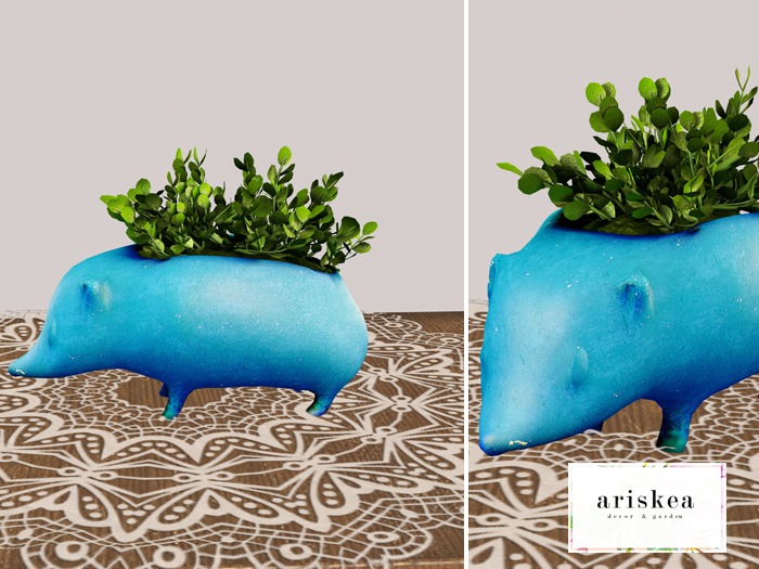 Ariskea[Emi] Hedgehog Planter [Blue]