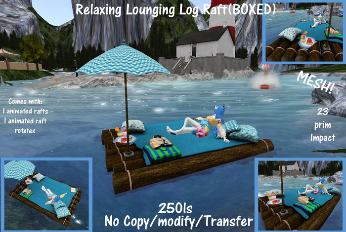 Relaxing Lounging Log Raft.(BOXED)