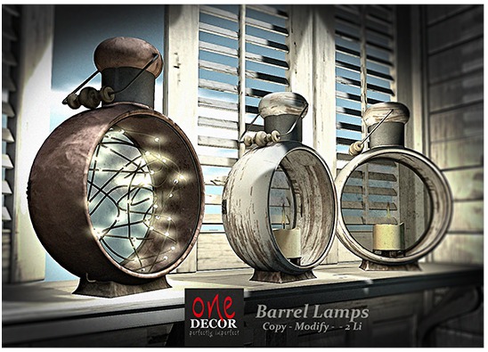 OneDecor Barrel Lamp Iron. box