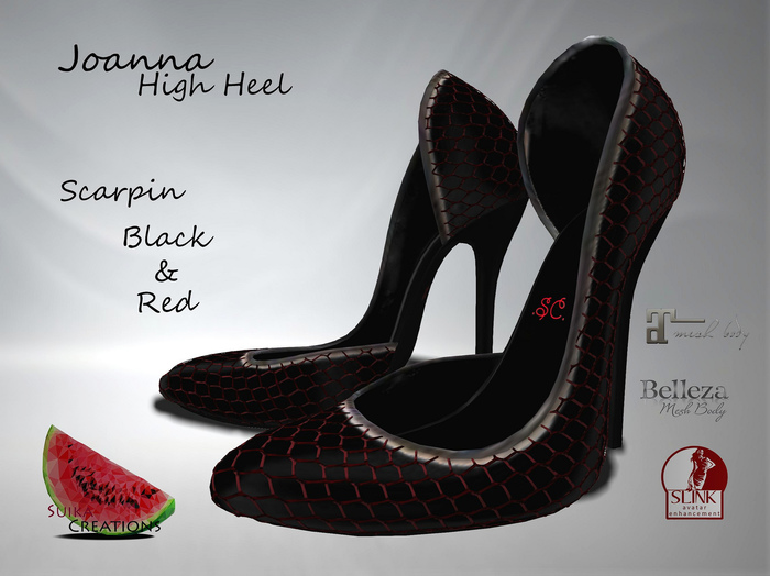 SUIKA CREATIONS - SCARPIN JOANNA - High Heel - BLACK/RED