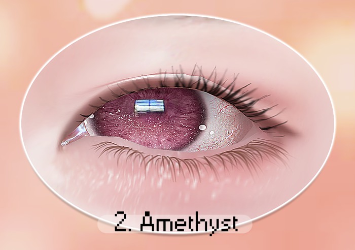 chouette :: sparkling eyes / 2 amethyst