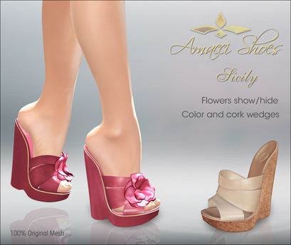 Second Life Marketplace - Amacci Shoes - Sicily - Nude/Sepia