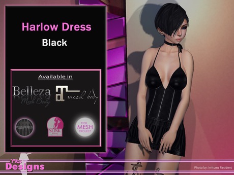 Second Life Marketplace - Harlow Dress Black