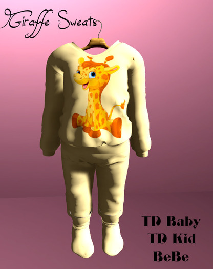 TotsiTwin -Giraffe Sweats- Yellow  - Boxed