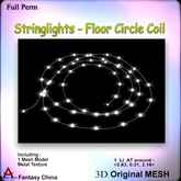 Full Perm , Floor Circle, string lights Coil