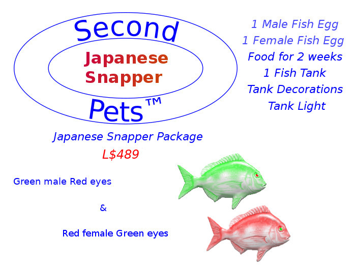 Two Japanese Snapper Eggs Green & Red
