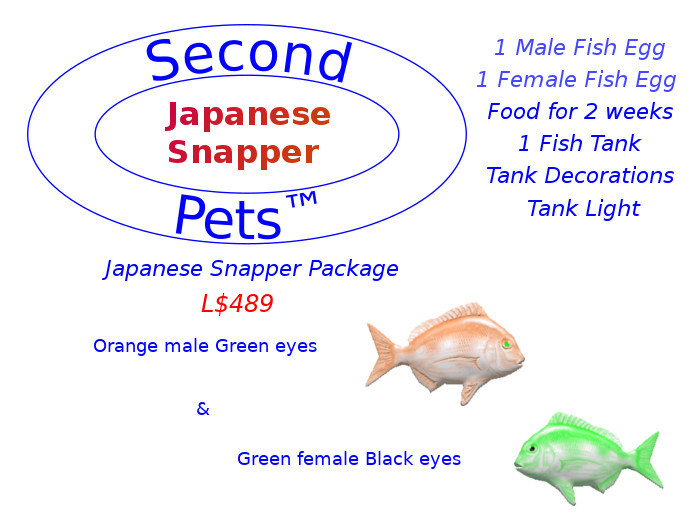 Two Japanese Snapper Eggs Orange & Green