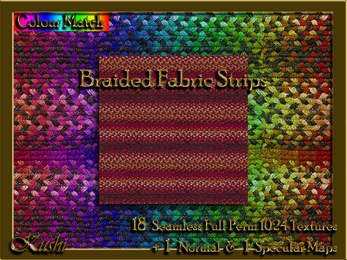 !Kushi! BraidedFabricStrips Textures -WEAR TO UNPACK