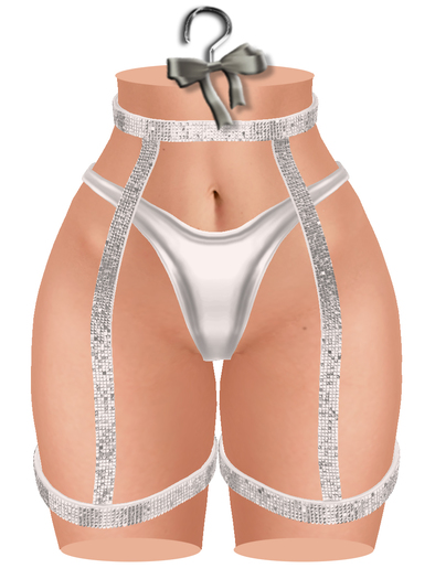 [[ Masoom ]] Risque Strap/Panty - Silver