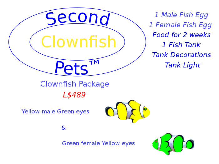 Two Clownfish Eggs Yellow & Green