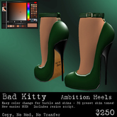 Bad Kitty Ambition Heels Green