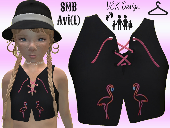 V&K Design SMB/AVIL Flamingo Lacing Top