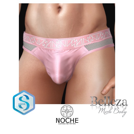 NOCHE. Riley Mesh U-Briefs Pink
