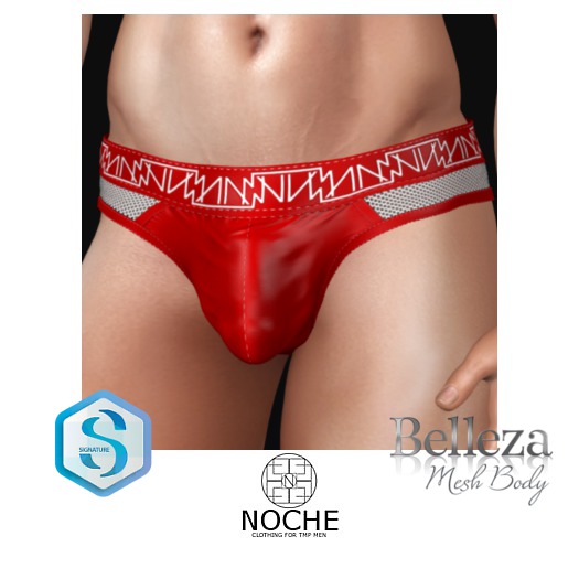 NOCHE. Riley Mesh U-Briefs Red