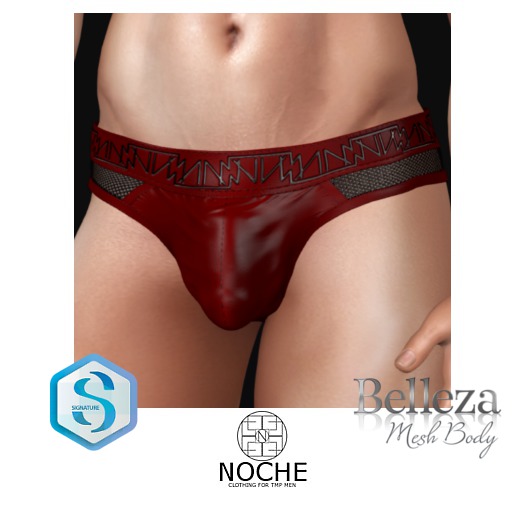 NOCHE. Riley Mesh U-Briefs Oxblood