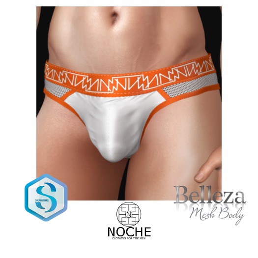 NOCHE. Riley Mesh U-Briefs Orange