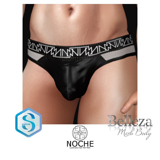 NOCHE. Riley Mesh U-Briefs Black