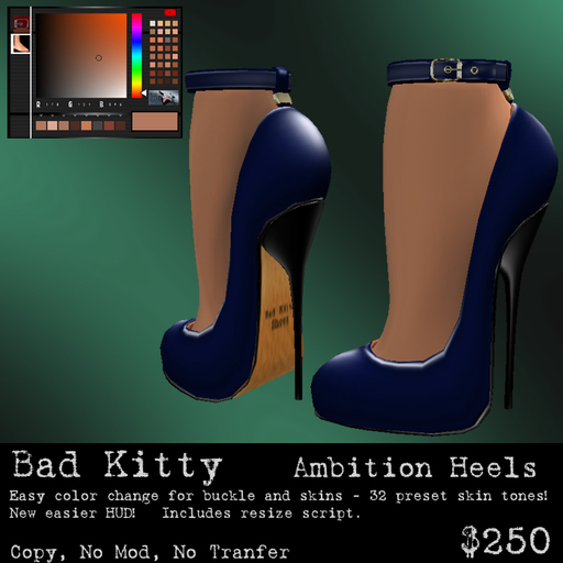 Bad Kitty Ambition Heels Blue