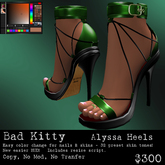 Bad Kitty Alyssa Heels Green