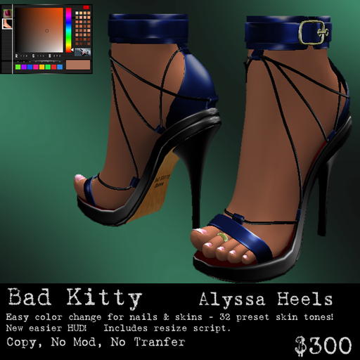 Bad Kitty Alyssa Heels Blue