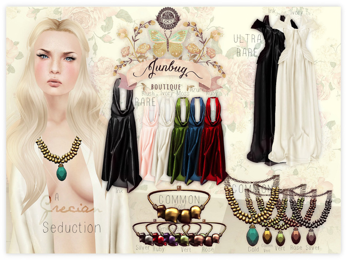 *{Junbug}* Grecian Goddess Collar [Ruby]