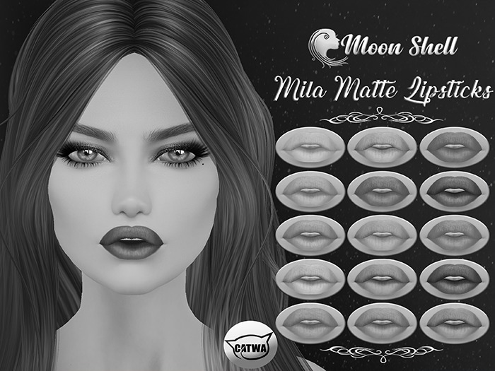 Moon Shell *DEMO*  Appliers CATWA & OMEGA Mila Matte Lipsticks